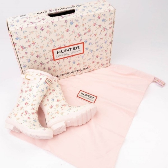 👢🌸 Hunter x LoveShackFancy Tall Rain Boot Confetti 👢🌸 - Picture 2 of 7